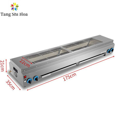 Meja Stainless Steel Panggangan Listrik Tanpa Asap Untuk Panggangan BBQ Tanpa Asap Barbekyu